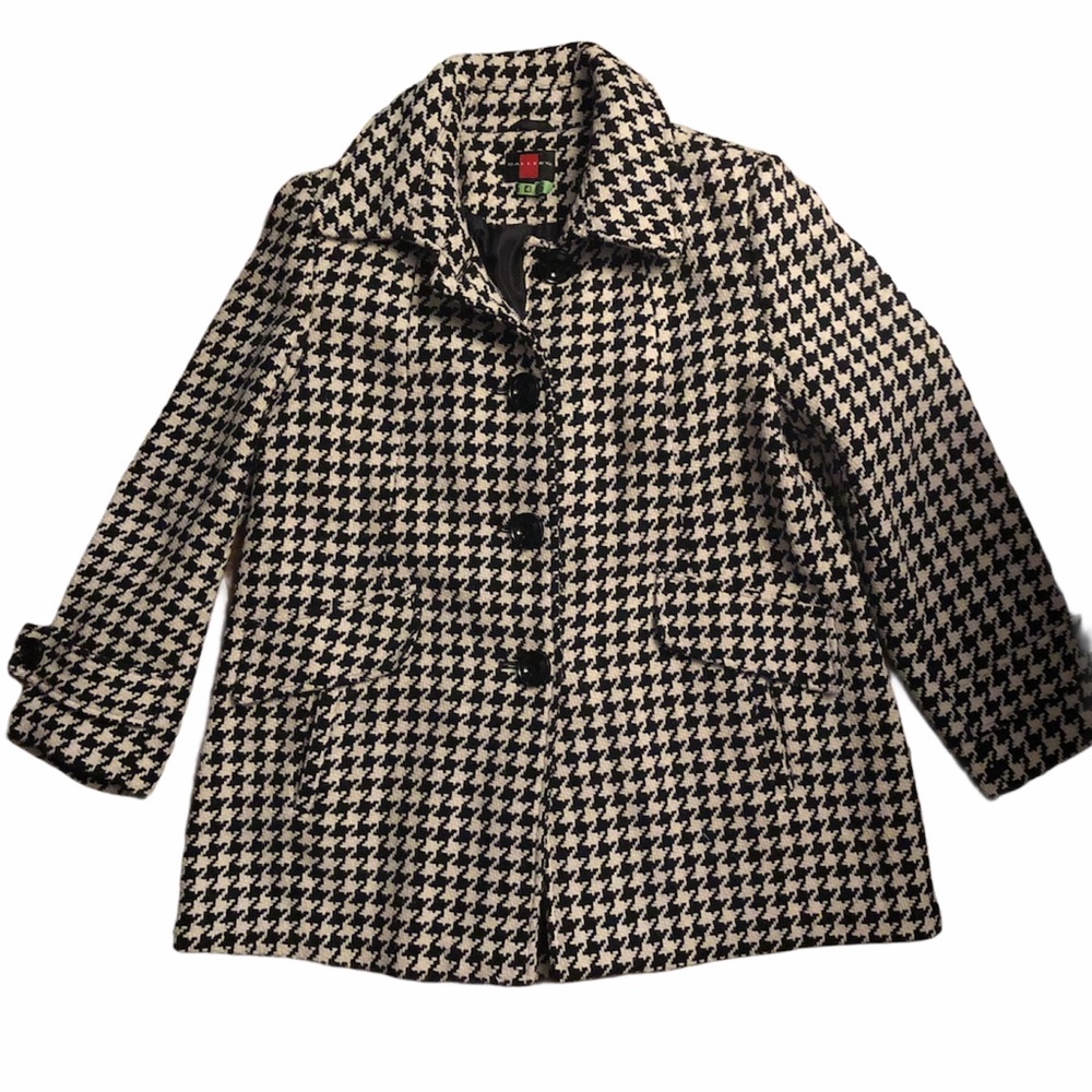 Gallery -Houndstooth Wool Coat
